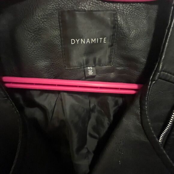 Dynamite Black Leather Jacket - Small - Picture 3 of 3